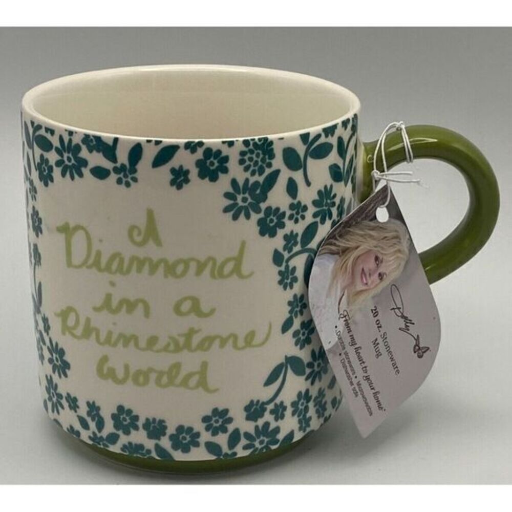 Dolly Parton A‎ Diamond Coffee Mug Flower Stoneware NWT Mothers Day Birthday